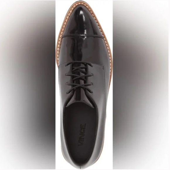 Vince Alanis Pointy Toe Oxford Patent Leather Shoes - Picture 5 of 16